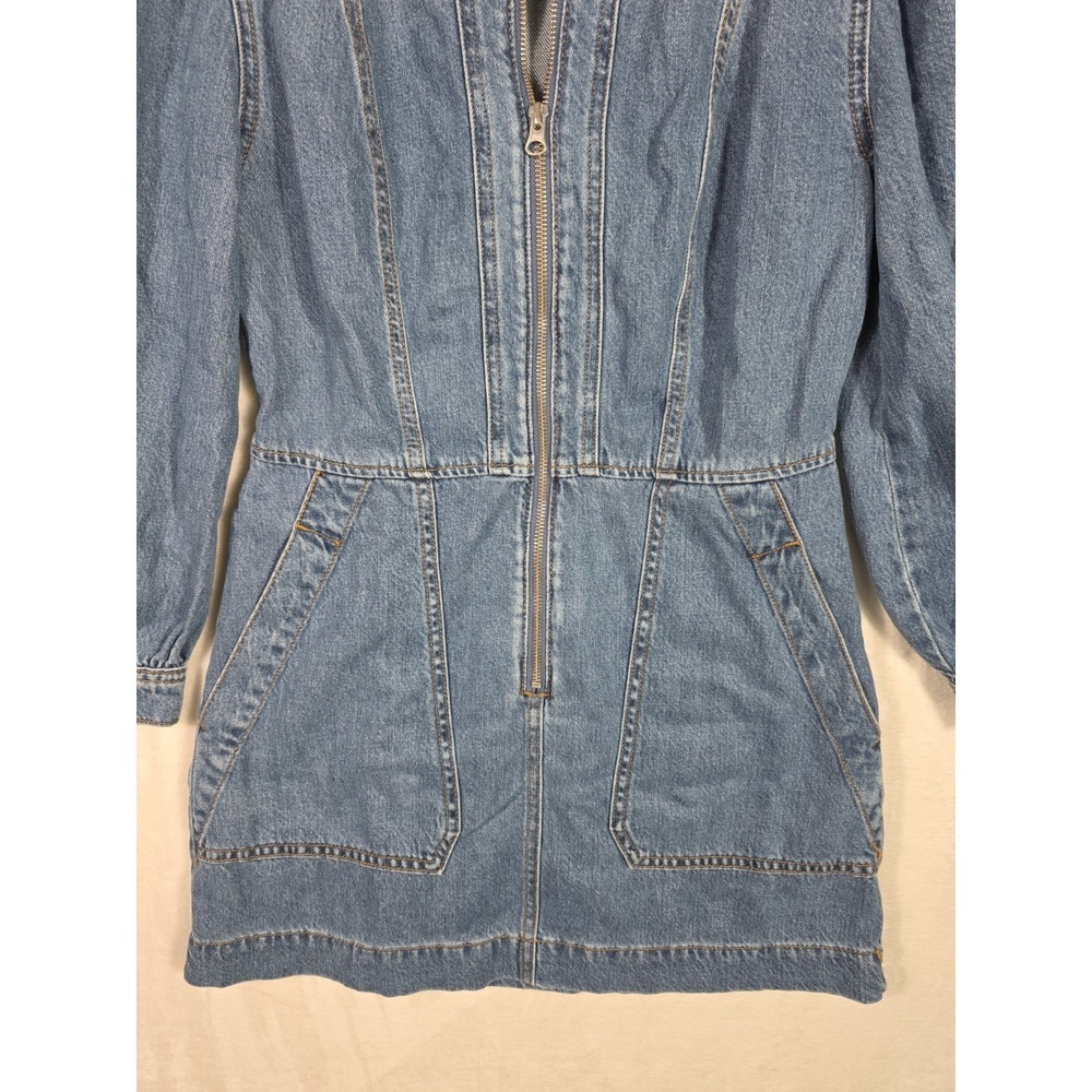 Universal Thread Denim Utility Dress XXL NWT Zip Front Blue Shirt Dress - Picture 5 of 11